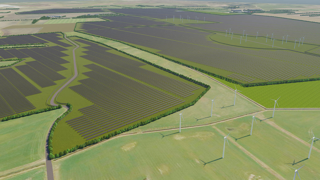 a large green field
