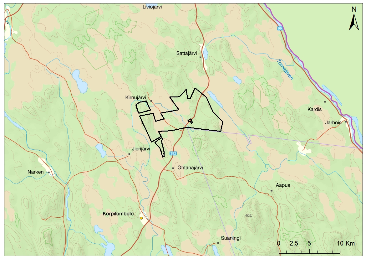 Karta över utredningsområde